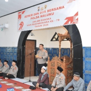 Jelang HUT Ke-79 Bhayangkara Polda Maluku Gelar Dzikir dan Doa Bersama