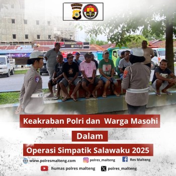 Sosialisasi Keselamatan Berlalu Lintas, Polres Maluku Tengah Edukasi Pengemudi di Pelabuhan Ina Marina
