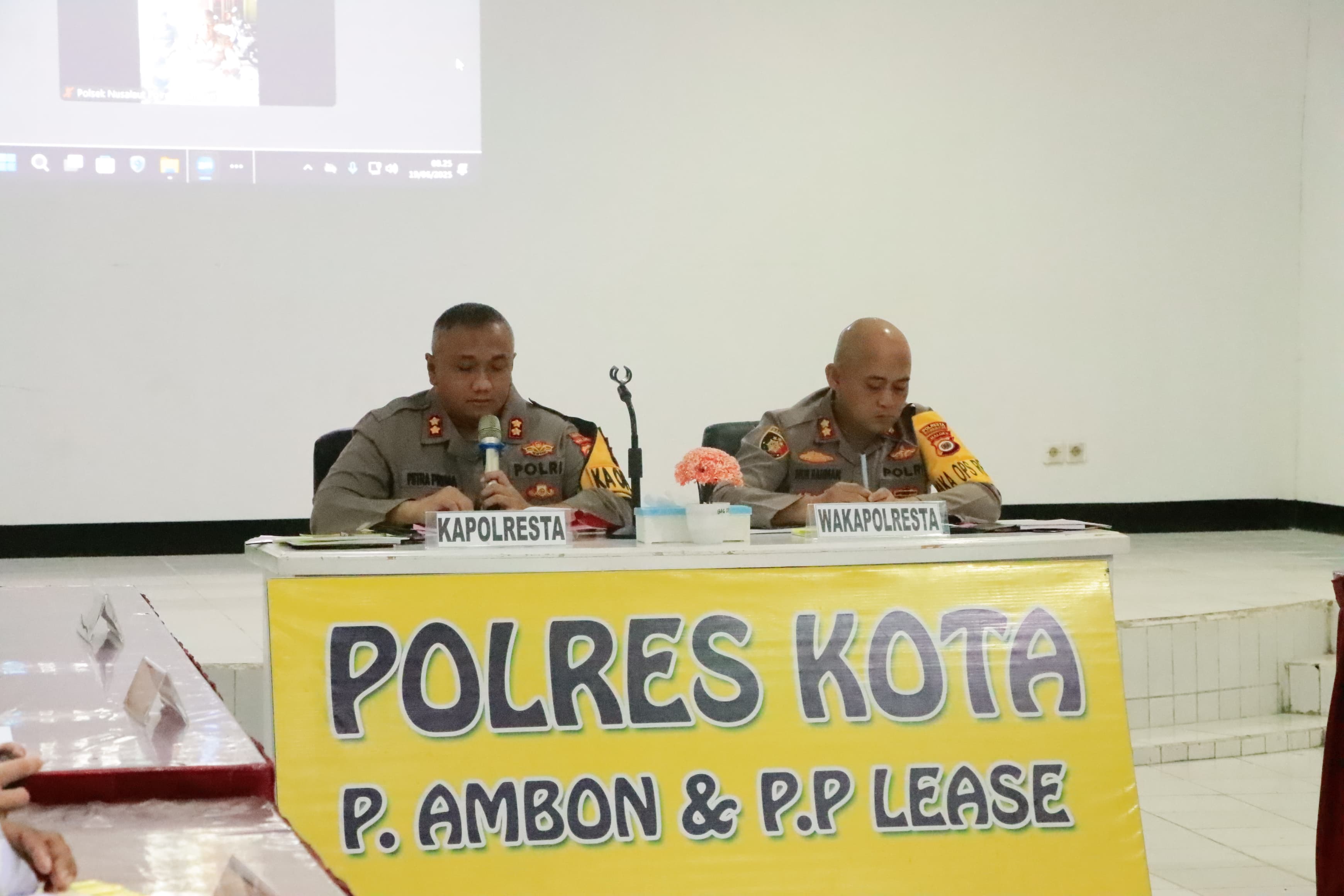 Kapolresta Ambon Gelar Anev Bulanan, ini Penekanannya..
