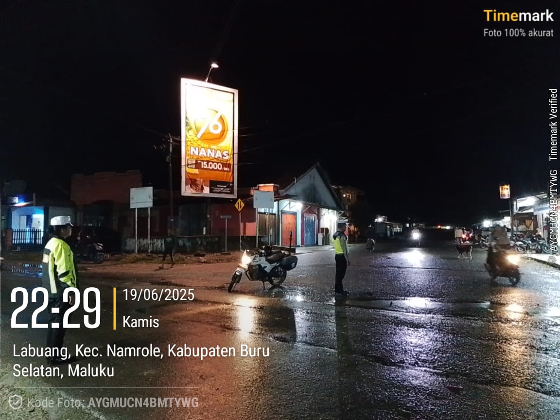 Sat Lantas Polres Buru Selatan Intensifkan Blue Light Patrol Jelang HUT Bhayangkara ke-79