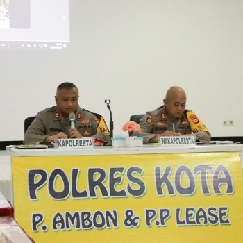 Kapolresta Ambon Gelar Anev Bulanan, ini Penekanannya..