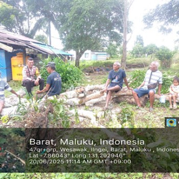 Bhabinkamtibmas Ilngei Barat sosialisasikan 110 lewat sambang, antisipasi gangguan Kamtibmas