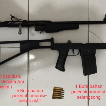 Polres Maluku Tengah Tangkap Tiga Warga Pembawa Senpi Rakitan