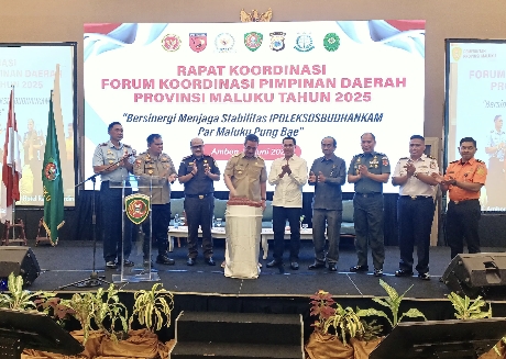 Rakor Dengan Forkopimda, Karo Ops Polda Maluku Paparkan Sitkamtibmas