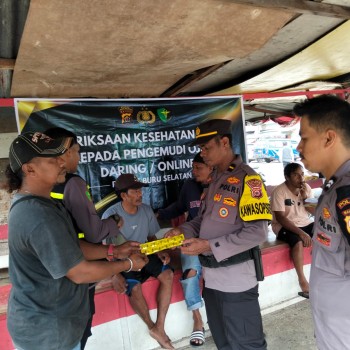 Polres Buru Selatan Kembali Gelar Pemeriksaan Kesehatan Gratis Pengemudi Ojek, Dalam Rangka Menyambut Hari Bhayangkara ke-79