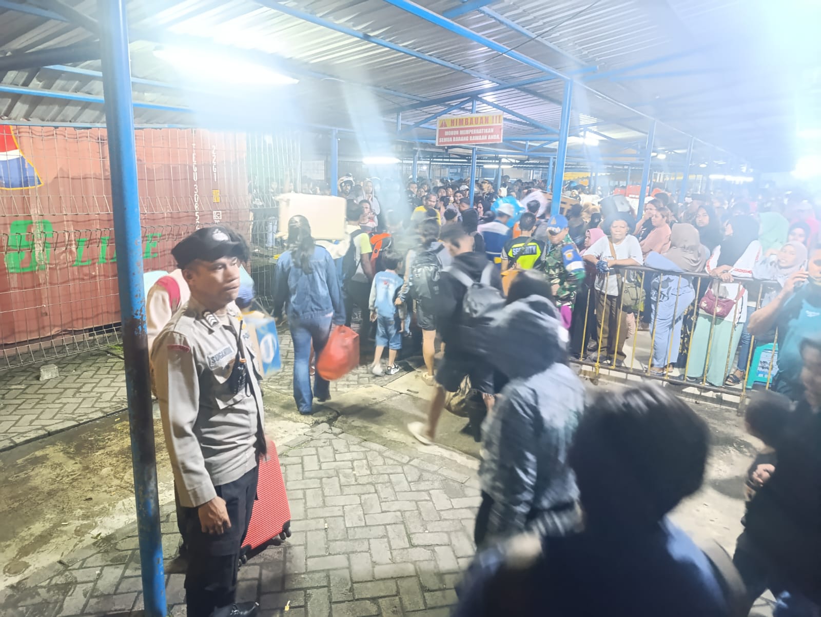 Polsek KPYS Gelar Pengamanan sekaligus Razia Gabungan di Pelabuhan Yos Sudarso,