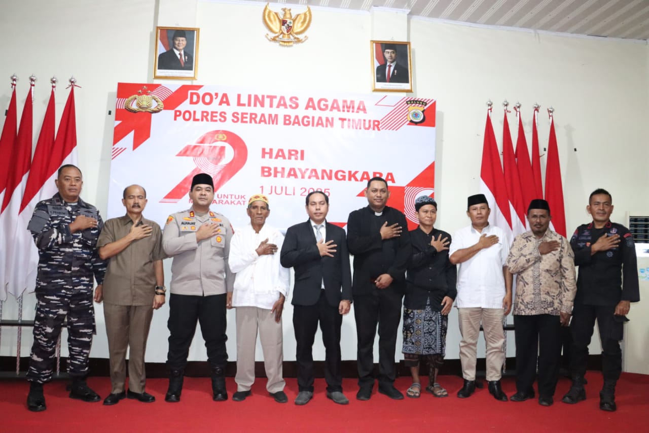 Sambut Hari Bhayangkara ke-79, Polres SBT Gelar Doa Bersama Lintas Agama