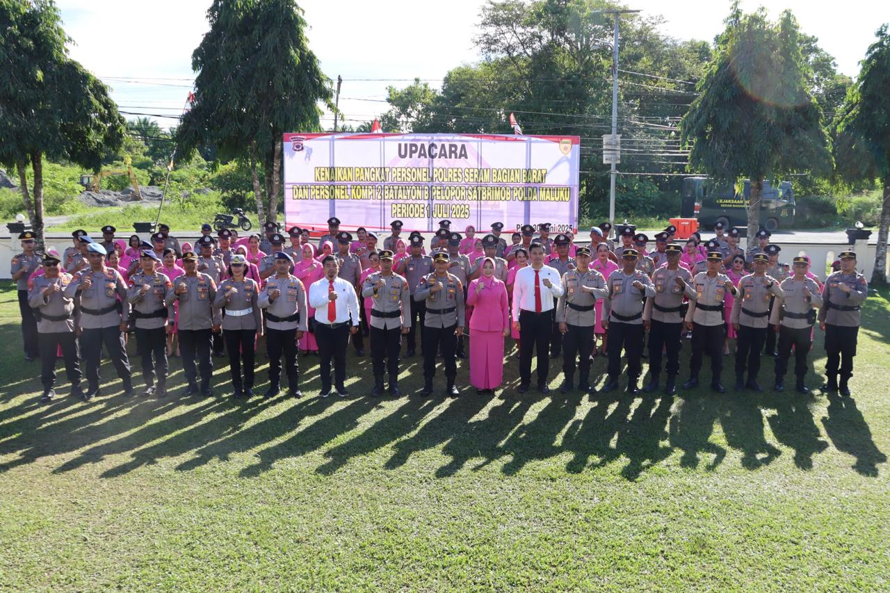 42 Personel Polri di Seram Bagian Barat Naik Pangkat, Kapolres AKBP Andi Zulkifli Ajak Tingkatkan Kinerja dan Pelayanan Prima Jelang Hari Bhayangkara Ke-79