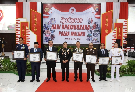 Polda Maluku Gelar Syukuran HUT Ke-79 Bhayangkara, Kapolda: Mohon Maaf Bila Ada Kekhilafan Yang Menyakiti Hati Masyarakat