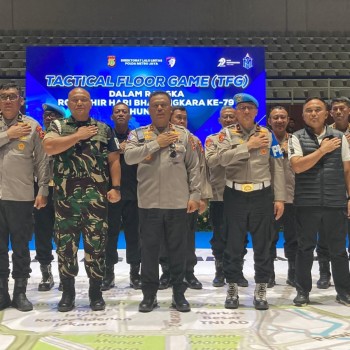 Polri Gelar Tactical Floor Game Jelang HUT Bhayangkara ke-79, 5.800 Personel Disiagakan untuk Amankan Monas