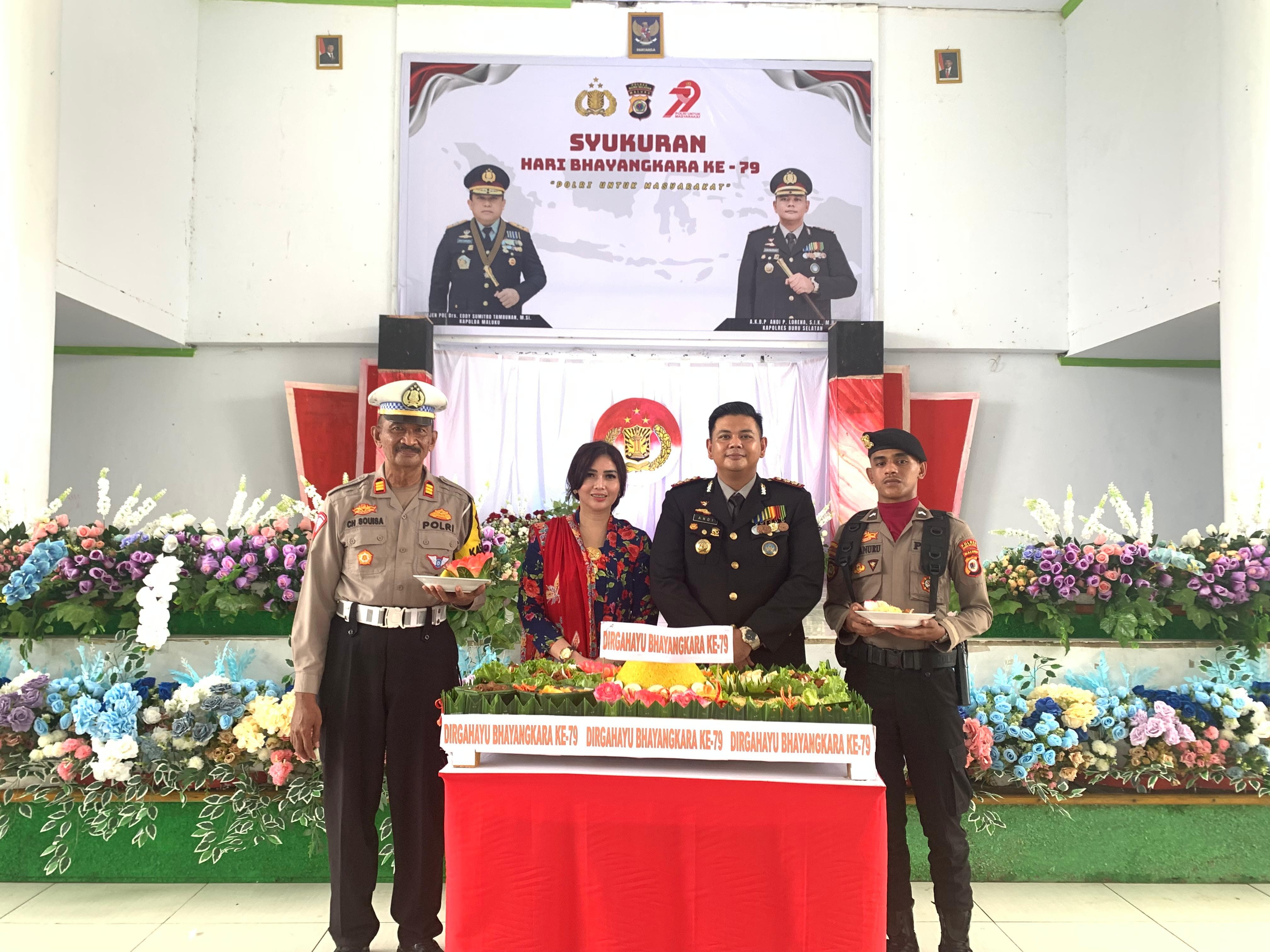Syukuran HUT Bhayangkara ke-79, Polres Buru Selatan di Peringati dengan Penuh Kekeluargaan dan Kebersamaan