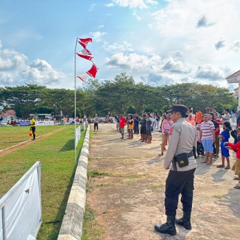 Polres MBD Pastikan Turnamen Sepak Bola Bupati Cup II Tahun 2025 Berjalan Aman dan Lancar