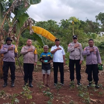 Polsek Moa Lakor Gelar Penanaman Jagung Kuartal III, Dukung Penuh Program Asta Cita