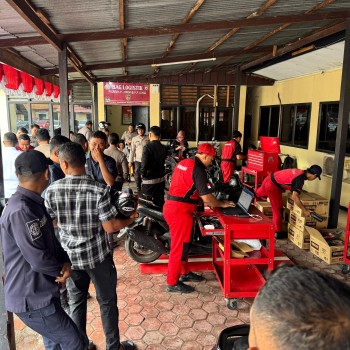 alam Rangka Hari Bhayangkara ke-79, PT Hasrat Abadi Yamaha Gelar Servis Gratis untuk Personel Polresta Ambon