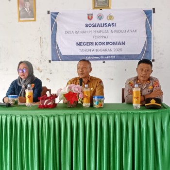 Lewat Minggu Kasih, Kapolsek Waipia Laksanakan Sosialisasi Desa Ramah Perempuan Dan Peduli Anak ( DRPPA)