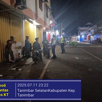Minimalkan Patroli Blue Light di malam hari, Sat Lantas Polres Kepulauan Tanimbar cegah aksi balap liar
