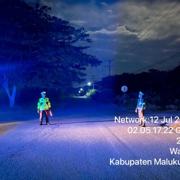 Satuan Lantas Polres MBD Maksimalkan  Gatur Jalan Malam Hari, Cegah Aksi Balap Liar
