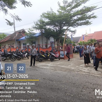 Lakukan Pam Gatur saat Ibadah Minggu, Sat Lantas Polres Kepulauan Tanimbar diterjunkan ke sejumlah Gereja