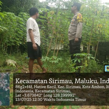 Bhabinkamtibmas Dorong Ketahanan Pangan Lewat Kampung Tangguh “SAGU” di Negeri Hative Kecil