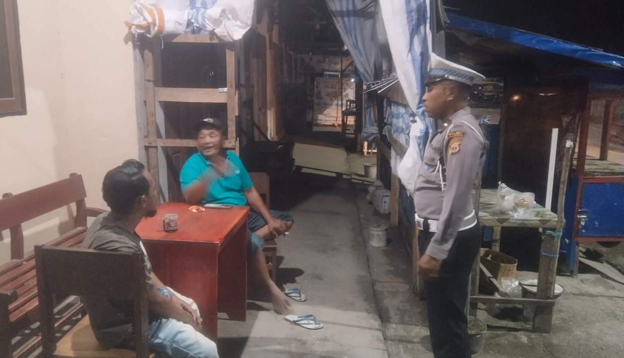 Polsek Kairatu Giat Patroli Malam Hari, Jaga Kondusifitas Kamtibmas.