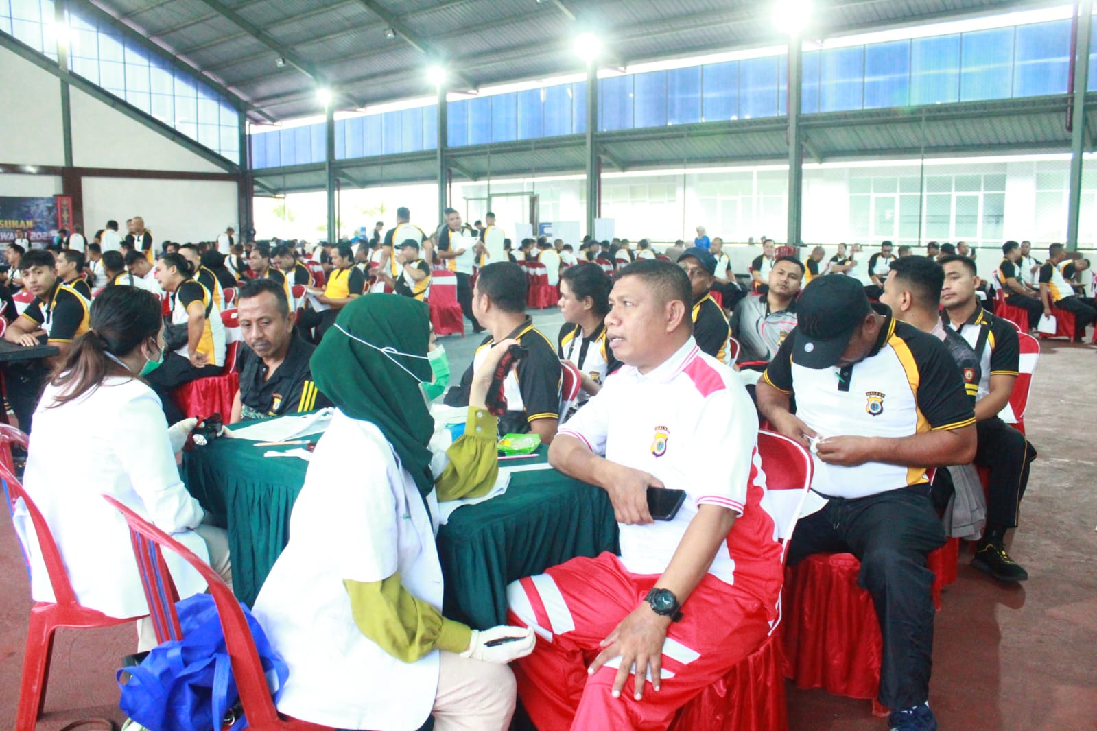 Personil Polresta Ambon Ikuti Pemeriksaan Kesehatan Berkala