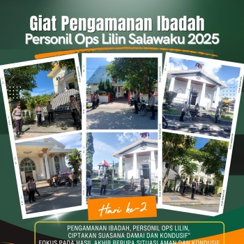 Polres Maluku Tengah Intensifkan Pengamanan Gereja pada Ibadah Minggu dalam Ops Lilin Salawaku 2025