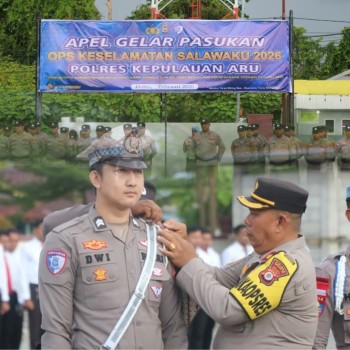 Polres Kepulauan Aru Laksanakan Apel Gelar Pasukan Operasi Keselamatan Salawaku 2026, Perkuat Komitmen Wujudkan Lalu Lintas Aman dan Humanis
